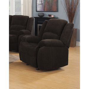 Exceptional Dark Brown Glider Recliner