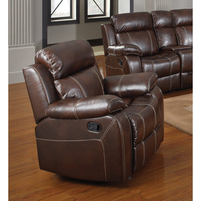 Marvelous Glider Recliner With Pillow Arms, Brown