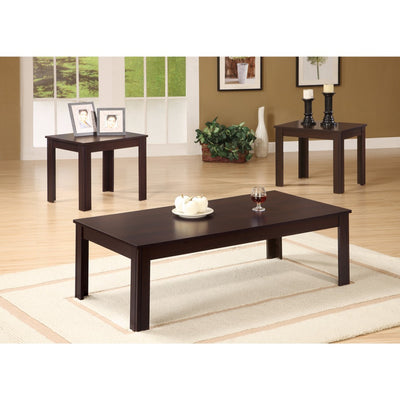 Fine -looking 3 Piece Occasional Table Set, Brown
