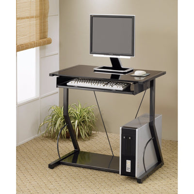 Appealing Well Designed Black Computer Desk