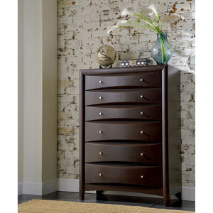 Sophisticated Contemporary Style Chest With 6 Storage Drawers, Brown