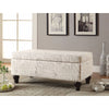 Dimensionally Modern Bench, Off White-Gray