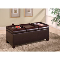 Versatile Storage Ottoman, Dark Brown