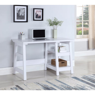Sophisticated Wooden Writing Desk, White