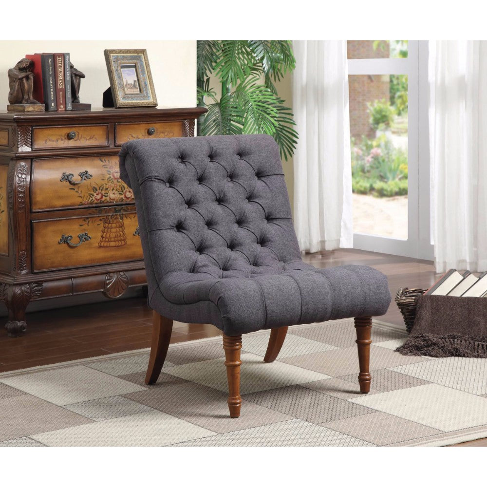 Patently Voguish Accent Chair, Charcoal Gray