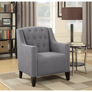 Relaxed and Refined Accent Chair, Gray