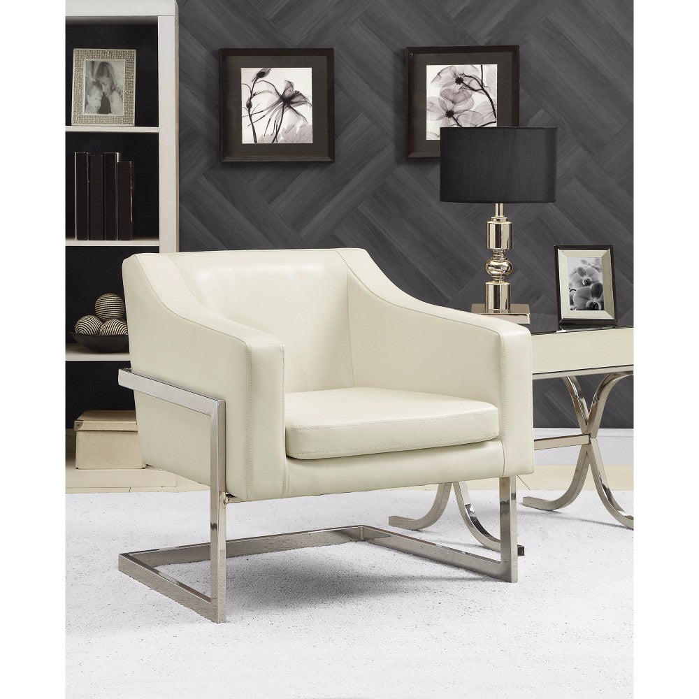 Utterly Elegant Accent Chair, White