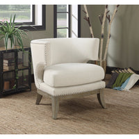 Luxuriously Styled Accent Chair, White