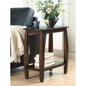 Elegant Wooden Chair Side Table, Brown