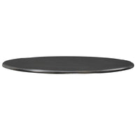 Round Industrial Metal Counter Height Table, Black