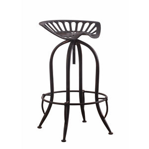 Splendid Tractor Seat Adjustable Metal Bar Height Stool, Black