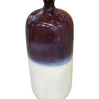 Modern Style Decorative Ceramic Vase, Purple & White