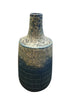 Splendid Ceramic Vase With Textured Body, Blue