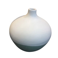 Simply Stylish Decorative Ceramic  Vase,  White And Green