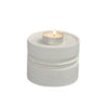 Quaint White Ceramic Pillar Candle Holder