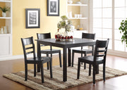 Dining Set, Black, 5 Piece Pack