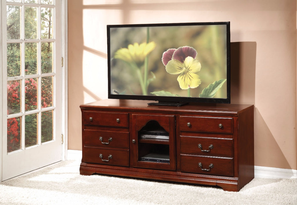 Trendy TV Stand, Cherry Brown