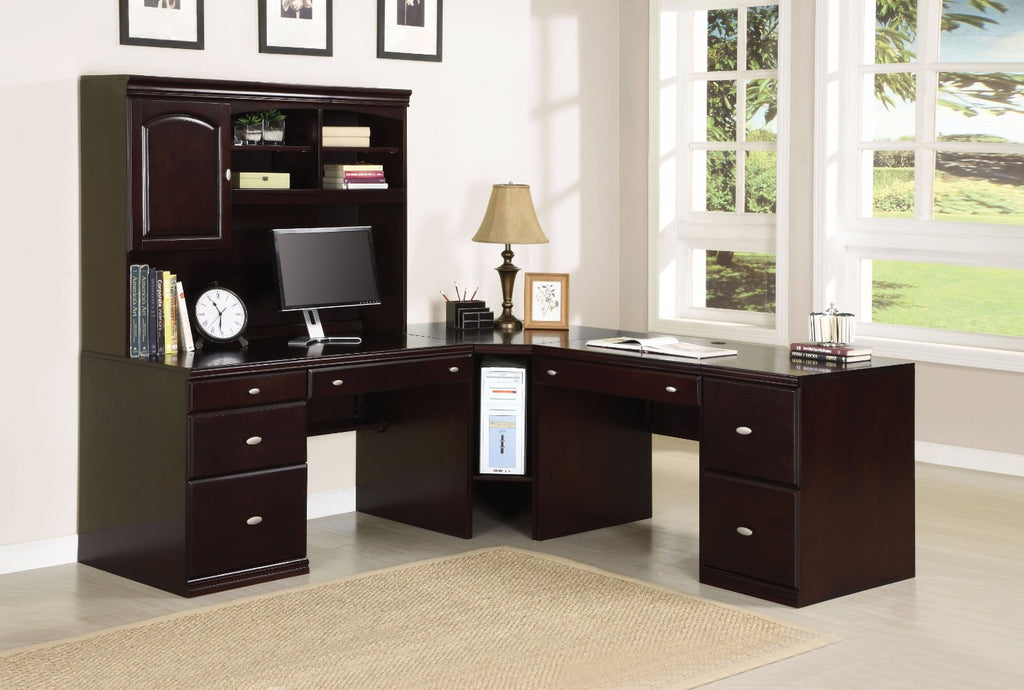 Modern Computer Desk, Espresso Brown