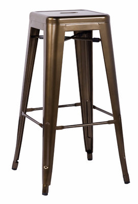 Metal Bar Stool (Set-2), Gold