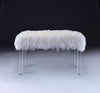 Feather Bench, Wool & Clear Acrylic