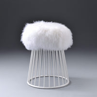 High End Style And Luxury Ottoman, White