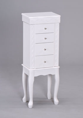 Classy Jewelry Armoire, White