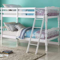 Twin-Twin Bunk Bed, White