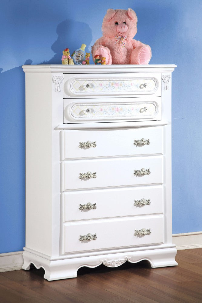 Wooden Spacious Chest, White