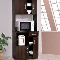 Spacious Kitchen Cabinet , Espresso Brown