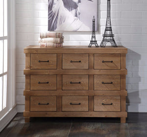 Capacious Wooden Dresser, Antique Oak