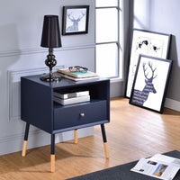 End Table, Black & Natural