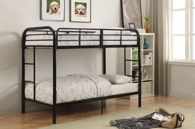 Twin-Twin Bunk Bed, Black