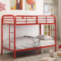 Twin-Twin Bunk Bed, Red