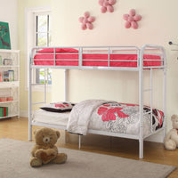 Twin-Twin Bunk Bed, White