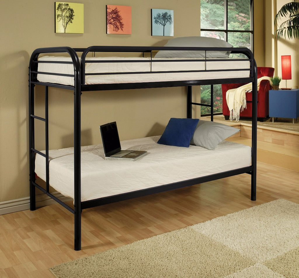 Twin-Twin Bunk Bed, Black