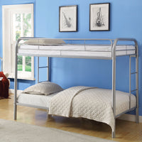 Twin-Twin Bunk Bed, Silver