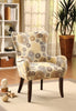 Printed Accent Chair, Fabric & Espresso