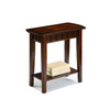 Wooden Chairside Table, Espresso Brown