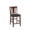 Wooden High Chair, Dark Brown & Black, Set of 2