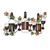 Classy Metal Based Wine Wall Decor, Multicolor