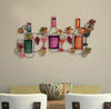 Classy Metal Based Wine Wall Decor, Multicolor