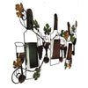 Classy Metal Based Wine Wall Decor, Multicolor