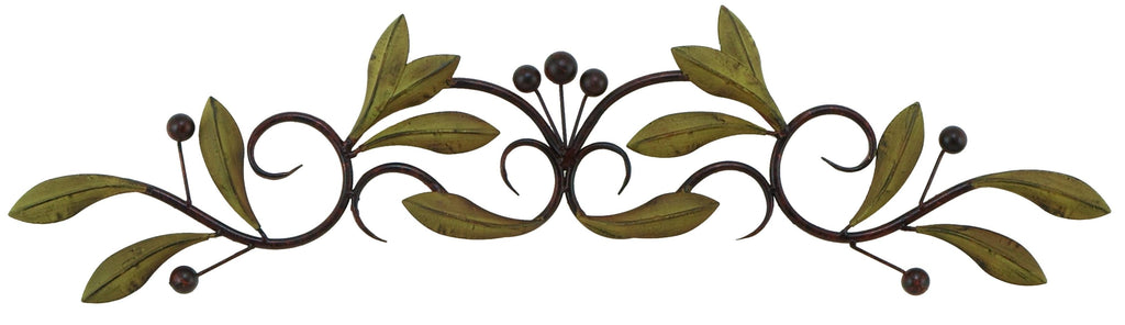 30 Inch Metal Olive Branch Doortop Wall Hanging