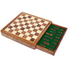 Handmade Square Magnetic Chess Set In Wood With Storage Drawer