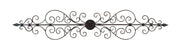 Traditionally Carved Metal Wall Plaque With Scrollwork, Brown