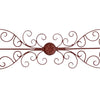 Traditionally Carved Metal Wall Plaque With Scrollwork, Brown