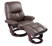 35" x 32" x 40.5" Kona Brown Cover- Leather &amp; Vinyl match Recliner Chair &amp; Ottoman