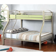 Metal Twin-Full Bunk Bed, Gold