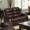 Loveseat leatherette Recliner, Dark Brown