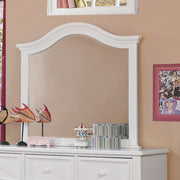 Traditional Design Frame Mirror, White